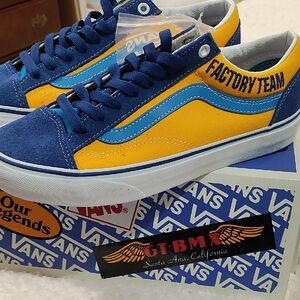Vans Factory Team Blue and Yellow Sneakers